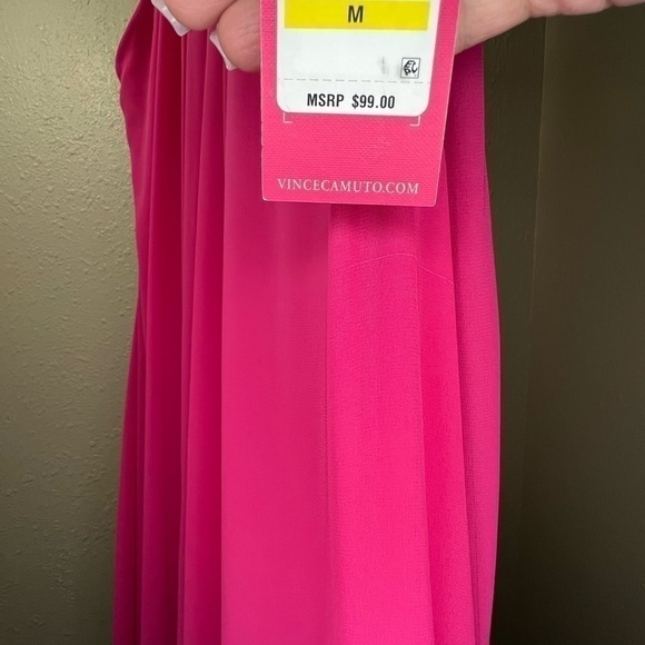 Vince Camuto Pomegranate Pink Halter Wide Leg Jumpsuit Women’s Medium NWT - Picture 7 of 9